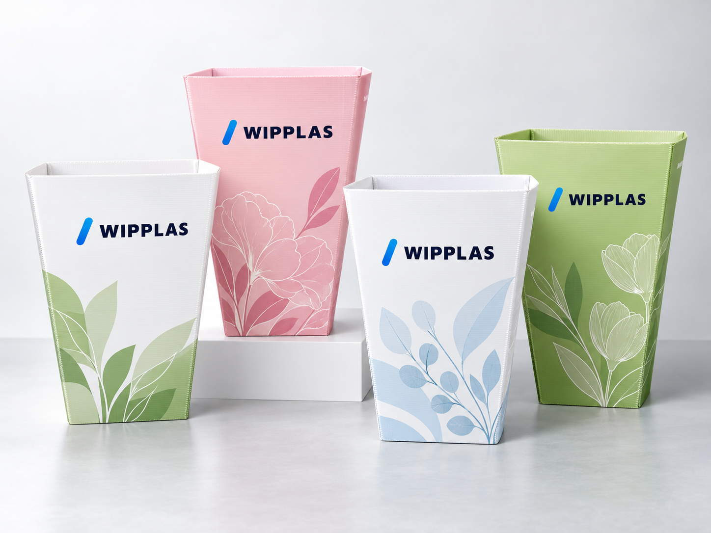 WIPPLAS Blumenstrauß-Hülsen aus Wellpolypropylen für Supermärkte, Tankstellen und Floristik