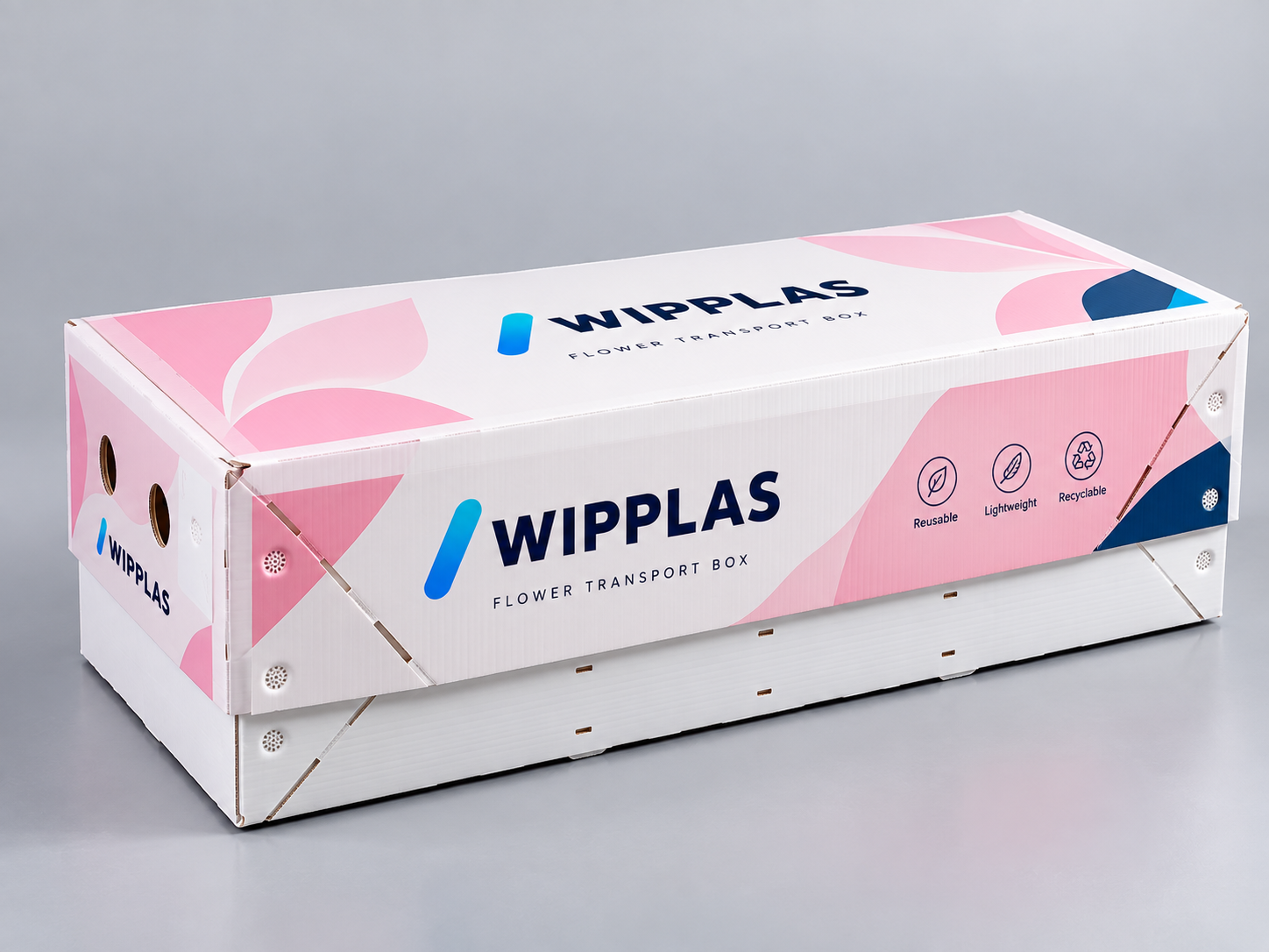 WIPPLAS Blumen-Transportbox aus Wellpolypropylen für Großhandel, Floristik und sichere Blumenlogistik