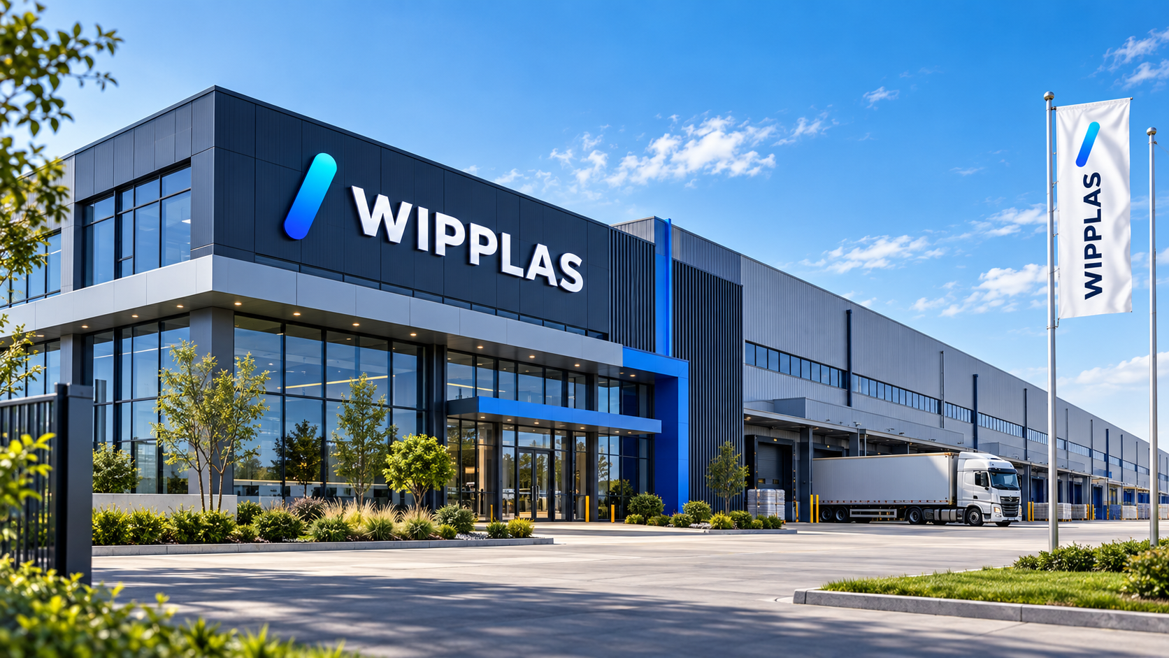 Modernes WIPPLAS Produktionswerk für Wellpolypropylen-Verpackungen und industrielle Logistiklösungen